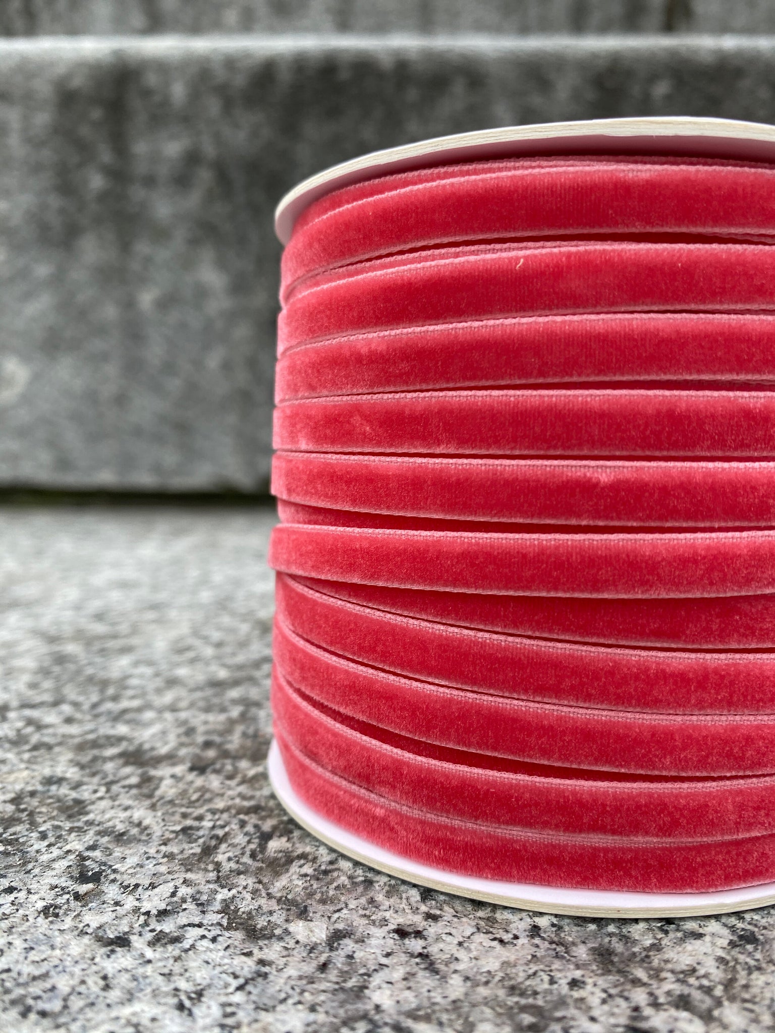 Coral velvet ribbon new arrivals