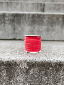 Coral Velvet Ribbon