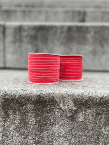 Coral Velvet Ribbon