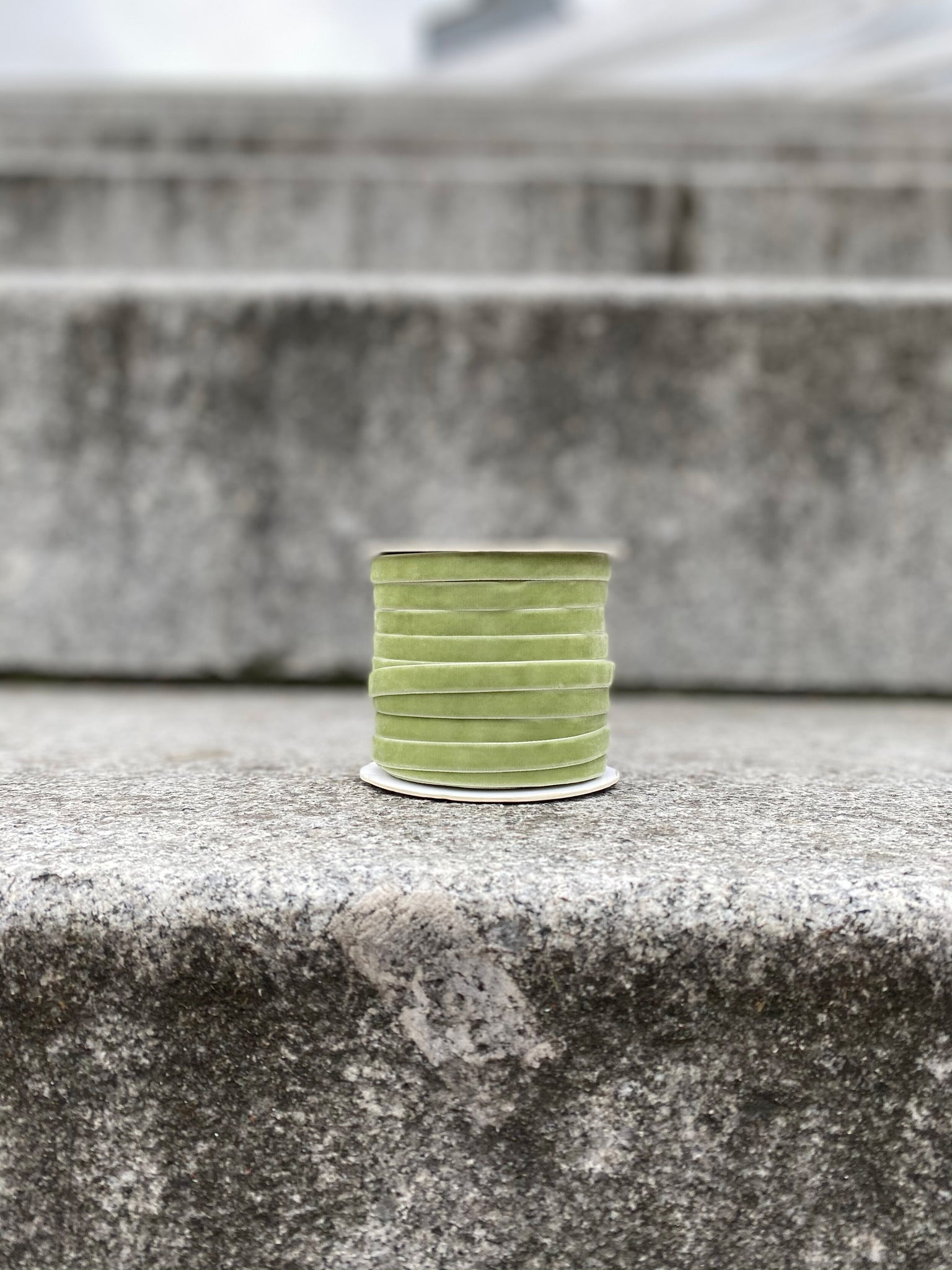 Pistachio Green Velvet Ribbon