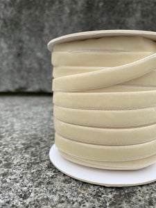 Cream White Velvet Ribbon